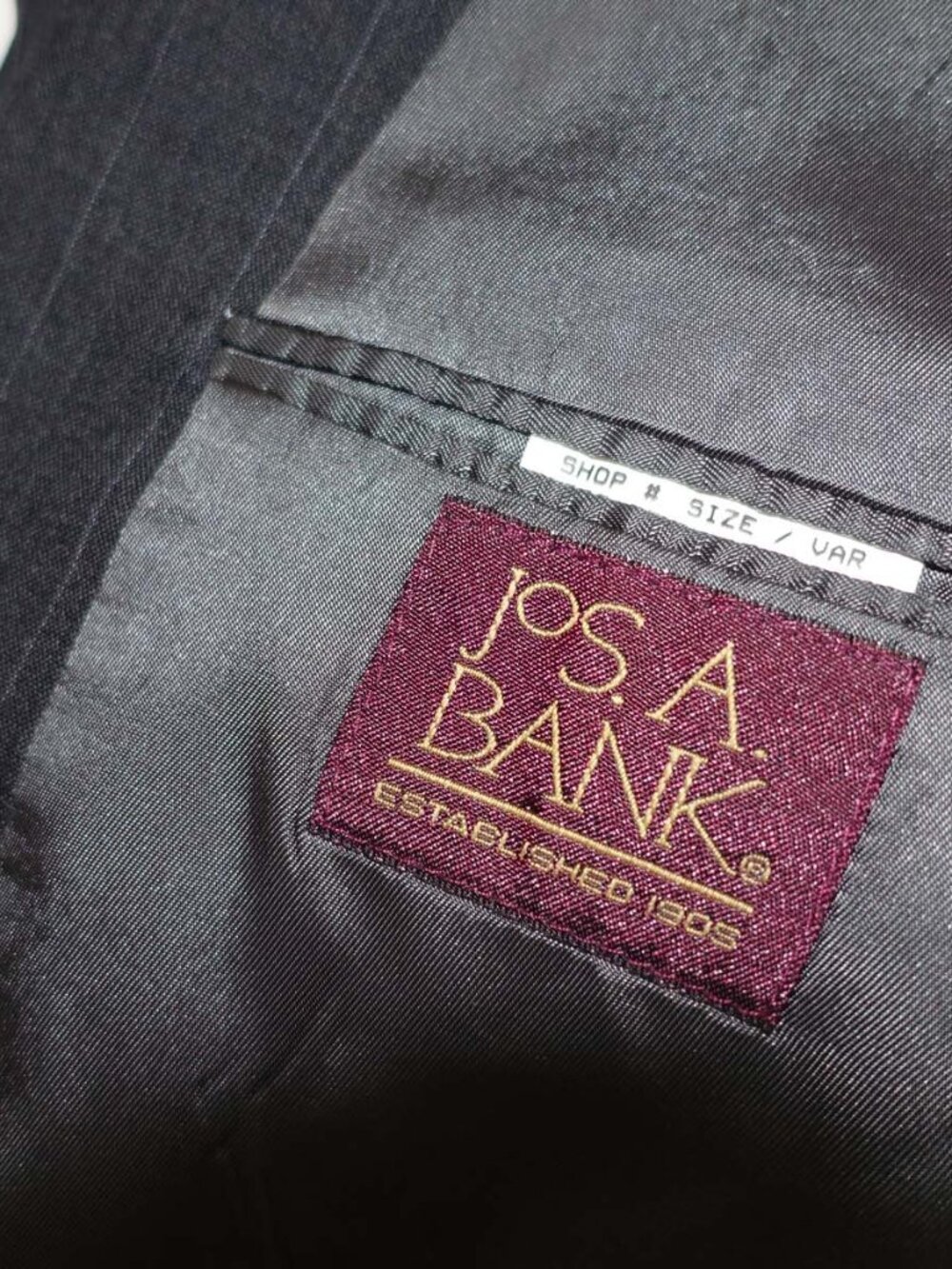 Jos. A. Bank Men's Pinstripe Double Breasted Suit Size 42 Long 34 x 32 100% Wool - Picture 12 of 14